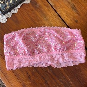 PINK by VS pink sequin barlet 💝